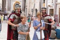 Tourism In Split, Croatia / Roman Legionaries Royalty Free Stock Photo