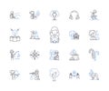 Tourism technologies outline icons collection. Tourism, Technologies, Travel, Innovation, Mobile, Applications