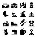 Tourism, travel & Adventure icon set