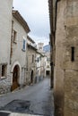 Tourism, View of Puerto Pollensa in the Balearic Islands, Spain, old stone streets and traditional architecture