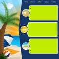 Tourism website template with summer offers