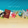Tourism website template, time to travel