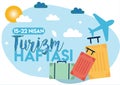 Tourism week 15-22 april Turkish: 15-22 nisan turizm haftasi Royalty Free Stock Photo