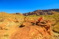 Tourism in West MacDonnell Ranges Royalty Free Stock Photo