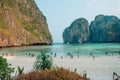 Tourist admiring the view at Maya Bay, Phi Phi Islands