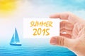 Tourist Agent With Summer 2015 Visiting Card