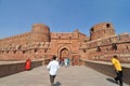 Tourist at Agra Fort Royalty Free Stock Photo