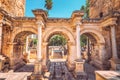 tourist and archaeological site of Antalya is The Emperor Hadrian`s gate in the old city. Travel destinations and vacation