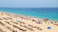 Playa del Matorral - an exotic beach in Morro Jable near excellent shopping facilities in Fuerteventura Royalty Free Stock Photo