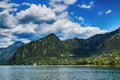 Tourist attraction with Beatiful view of lake of Idro in north of Italy