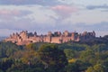 French Tourist attraction. Hilltop chateau and ramparts of the cite of Carcassonne Royalty Free Stock Photo