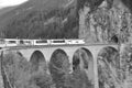 Tourist attraction: Crossing the swiss alps in the Glacier Express train. DIe Touristenattraktion: Alpentransversale im Glacier Royalty Free Stock Photo