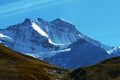 Tourist attraction: Eiger, MÃÂ¶nch and Jungfraujoch mountains in the swiss alps Royalty Free Stock Photo