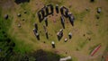 Aerial view of Stone Henge Merapi, Yogyakarta, Indonesia. June 22, 2022