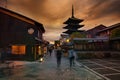 Tourist attraction of yasaka shrine street one of most popular traveling destination in kyoto japan