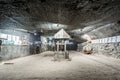 Tourist attractions inside the public Cacica Salt Mine in Bucovina, Romania