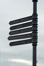Tourist attractions sign post, Hartlepool, England