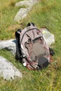 Tourist backpack Royalty Free Stock Photo