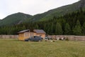 Tourist base near the village Aktash in the Ulagan district of the Altai Republic