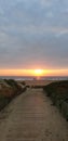 Tourist Beach Sunrise Path Durban Royalty Free Stock Photo