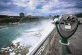 Tourist binocular viewer in Niagara Falls from New York State, U