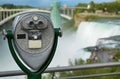 Tourist binocular viewer in Niagara Falls from New York State, U