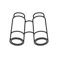 Tourist binoculars icon.A long-range vision device, an optical device with an image amplifier