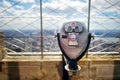 Tourist binoculars at the top of the Empire State Building in New York Royalty Free Stock Photo