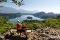 Tourist in Bled, Slovenia