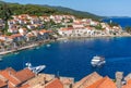 Vew of Korcula town on island of Korcula in Adriatic sea, Croatia