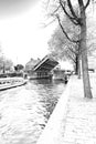 Tourist boat on the canal of Amsterdam