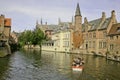 A Tourist Boat on the Canal, Bruges, Belguim