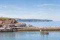 A Tourist Boat Departs Whitby, Yorkshire Royalty Free Stock Photo