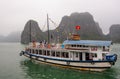 Tourist boat in Ha Long Bay, Vietnam Royalty Free Stock Photo