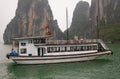 Tourist boat in Ha Long Bay, Vietnam Royalty Free Stock Photo