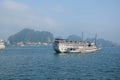 Tourist Boat on Ha Long Bay Vietnam Royalty Free Stock Photo