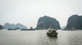 A tourist boat at Halong Bay in Quang Ninh, Vietnam Royalty Free Stock Photo