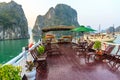 Tourist boat on Halong bay Royalty Free Stock Photo