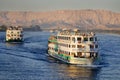 Tourist boat on the Nile river near Aswan, Egypt
