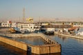 Tourist boat on the Nile river near Aswan, Egypt. Royalty Free Stock Photo