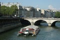 Tourist boat in Paris Royalty Free Stock Photo