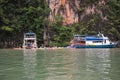 Tourist boat on Phang Nga Bay, Thailand Royalty Free Stock Photo