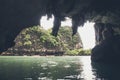 Tourist boat on Phang Nga Bay, Thailand Royalty Free Stock Photo