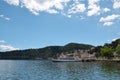 Tourist boat in the small port of Kastoria