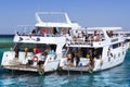 Tourist boat trip around the Sinai on the yacht, Red sea, Sharm