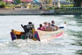 Tourist boat trips to see River Kwai. Royalty Free Stock Photo