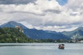Tourist boats on the Bled Lake, Slovenia Royalty Free Stock Photo