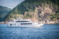 Tourist boats bring scuba divers to Koh Bon in the Andaman Sea