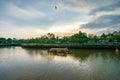 Tourist boats moving on the Nhieu Loc canal