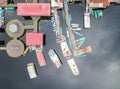 Tourist boats are parked at the Kereng Bengkirai, Sebangau, pier as seen from the air